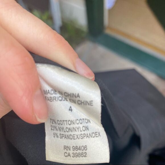 Theory black A-line cotton blend mini dress size 4 - Picture 9 of 9